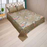 HOMETEX Ornamental Mirror Golden Bed Sheet - VIPK1080 image