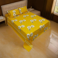 HOMETEX Yellow Daisy Bed Sheet - HTK10081 image