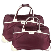 HTS 20 And 24 inch Rolling Duffel Travel Trolley Bag (Coffee) image