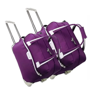 HTS 20 and 24 inch Rolling Duffel Travel Trolley Bag (Purple) - HTS-24-20-PE icon