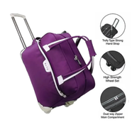 HTS 20 inch Rolling Duffel Travel Trolley Bag (Purple) - HTS-20-PE icon
