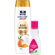 Hair Care Bundle Parachute Naturale Shampoo Egg Shine 320ml Livon Hair Serum 100ml image