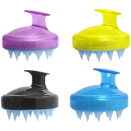 Hair Wash Brush Hair Scalp Massage Brush Silicone Head Anti Dandruff Shampoo Haircare Massager Comb (Multiple Colors)