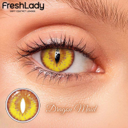 Halloween Spirit Eye Yellow Color Contacts Lenses image