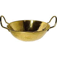 Hammered Serving Kadai Gold Color image