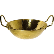 Hammered Serving Kadai Gold Color image