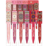 Handaiyan Bohemian Rhapsody Lipgloss Liquid Lipstick Set Pigmented, Lightweight, Waterproof, Non-Stick Cup Lip Gloss Set For Women 6 Pcs image