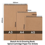 Sketch Art and Drawing Book, Spiral Cartridge Paper for Artists A5 1pc icon