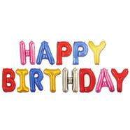 Happy Birthday Foil Balloon Banner Big Size Letter Multicolor-1pack icon