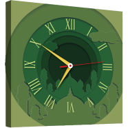 Hasain Mart Arabic Calligraphy Wall Clock 12 x 20 Inch image