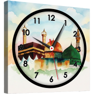 Hasain Mart Arabic Calligraphy Wall Clock 12 x 20 Inch image