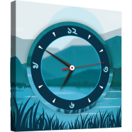 Hasain Mart Natural Wall Clock 24 x 12 Inch image