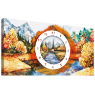 Hasain Mart Natural Wall Clock 24 x 12 Inch image
