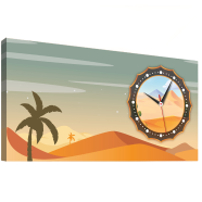 Hasain Mart Natural Wall Clock 24 x 12 Inch image