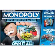 MONOPOLY Super Electronic Banking Board Game, Electronic Banking Unit, Choose Your Rewards, Cashless Gameplay Tap Technology image
