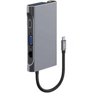 Havit HB4001 Type-c To 3 Usb 3.1 Hdmi Pd RJ45 Vga Multi Interface Hub image