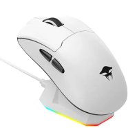 Havit StarBlaze-2 H.KRAKEN Bluetooth (Multi Mode) White-Black Gaming Mouse With RGB Charging Dock image