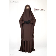 Haya Set Abaya (2 Part Set) | Chocolate Coffee image