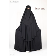 Haya Set Abaya (3 Part Set) | Black image