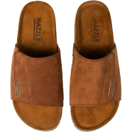 Hazzle Bridgestone Brown Suede Leather Sandal Premium Stylish Design image