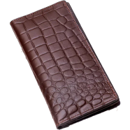 Hazzle Croco Dice Wallet Long Chocolate Premium Leather Stylish Design image