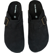 Hazzle Texas Black Imported Leather Sandal Premium Quality Design image