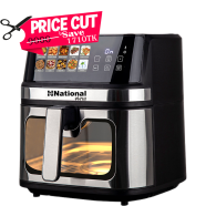 Healthy Choice National Air Fryer 10l Digital Display Large Capacity Viewing Window Adjustable Temperature Timer Multifunctional Easy Clean image