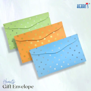 Hearts Bangladesh Money Gift Envelop Foil Printed Solid Color (12 Pcs) image