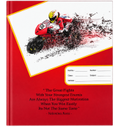 Heart's Bike Design Smart Binding Khata (Margin) - 300 Pages image
