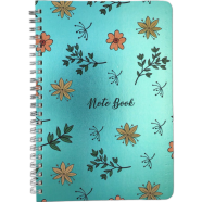 Hearts Crown Notebook–(Green Floral - Metal)-1 Pc image