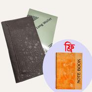 Heart's Double Chamber Mobile Wallet And Purse Chocolate With Foiled Notebook FREE icon