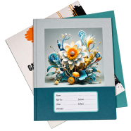 Hearts Floral Binding Khata 120 Page (Margin) any Design (6 Pcs) image