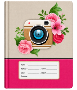 Hearts Floral Binding Khata Any Design - 96 Page image