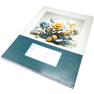 Hearts Floral Binding Khata English 120 Page image