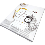 Hearts Floral Binding Khata Margin 200 Page image