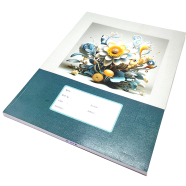 Hearts Floral Binding Khata Margin 300 Page image