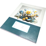 Hearts Floral Binding Khata Margin 96 Page image