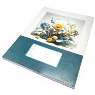 Hearts Floral Binding Khata White 160 Page image