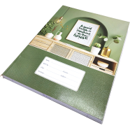 Hearts Floral Binding Khata White 160 Page image