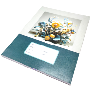 Hearts Floral Binding Khata White 200 Page image