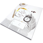 Hearts Floral Binding Khata White 200 Page image