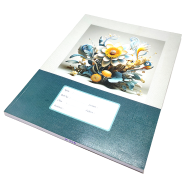 Hearts Floral Binding Khata White 300 Page image