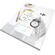 Hearts Floral Binding Khata White 96 Page image