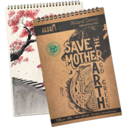 Hearts Natural Canvas Drawing Pad A5 - 120 GSM Handmade Paper image