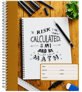 Hearts Risk Calculation Design Floral Spiral Khata (White) - 120 Pages image