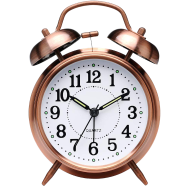 Heavy Copper Twin Bell Alarm Clock Explore The Bronze Perfect Kids' Bedroom image