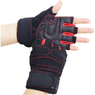 Heavy Fabric Open Padded Half Gym Gloves With Belt icon