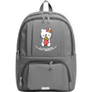 Hello Kitty Printed Grey Backpack – Lightweight School and Casual Use Bag for Kids and Teens icon