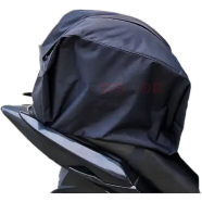 Helmet Safety Cover Double Zipper Bag Waterproof and Dustproof Universal Fit with Handle and Zipper Black 21.5 Inch X 9.5 Inch (Extend Upto 15 Inch*) 1 Piece Dark Black image