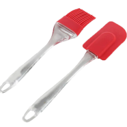 Hetvi trend™ Silicone Spatula and Pastry Brush Set Special for Cake Mixer, Cooking, Baking, Glazing - Set of 1 (Multicolor) image